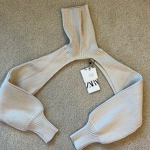 Zara Cropped Turtleneck Sweater